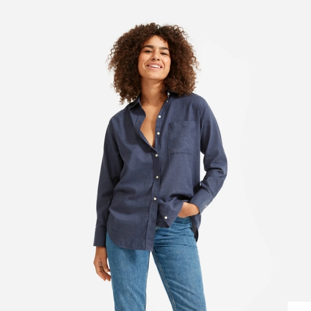 NWOT Everlane Lightweight Flannel Oversized Shirt